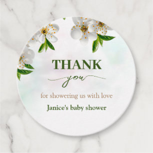 Spring Baby in Bloom Baby Shower Thank You Favour Tags