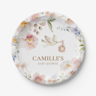 Spring Baby in Bloom Shower  Paper Plate