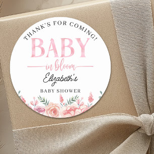 Spring Baby Shower – Baby in Bloom Classic Round Sticker