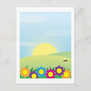 Spring Background Postcard
