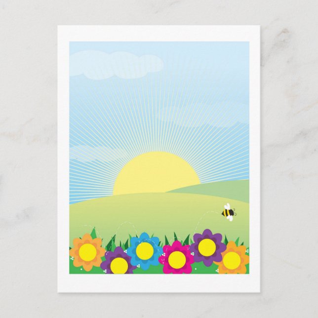 Spring Background Postcard (Front)