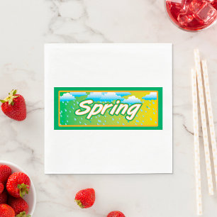 Spring Banner Sign Napkin