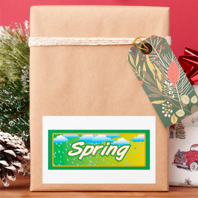 Spring Banner Sign Rectangular Sticker (Creator Uploaded)