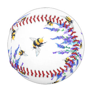Spring Baseball Flowers and Bees Flying