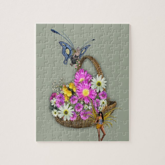 Spring basket gatherers jigsaw puzzle (Vertical)