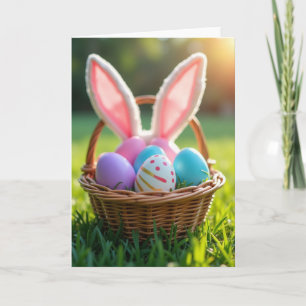 Spring Basket Surprise Photo Card