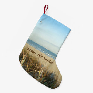 Spring Beach Scene No. 3 Custom Small Christmas Stocking