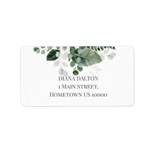 SPRING BEAUTY BOTANICAL GREEN LEAVES LABEL