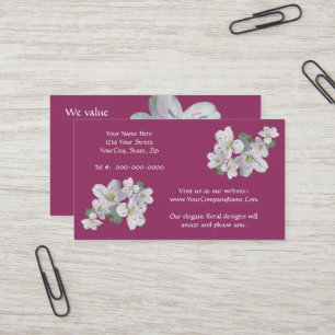 Spring Beauty Wildflower Coordinating Items Business Card