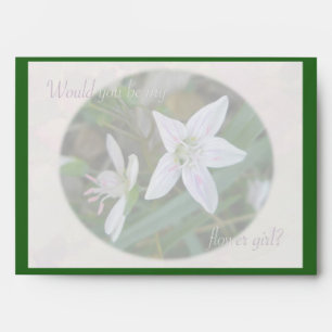 Spring Beauty Wildflower Flower Girl Request Envelope