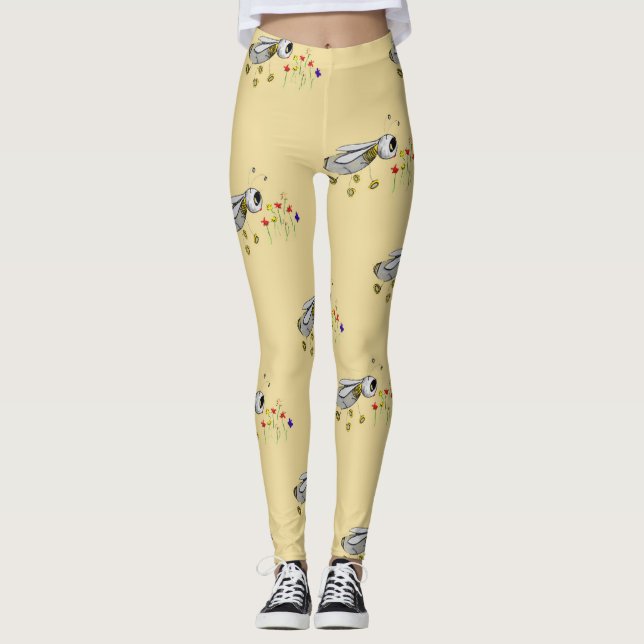 Spring bees as leggings (Front)