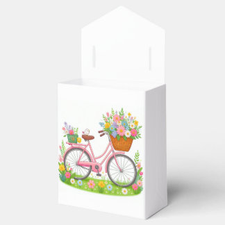 Spring Bicycle with Flowers and Bird Favour Box