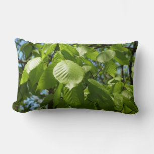 Spring Birch Leaves Green Tree Lumbar Cushion