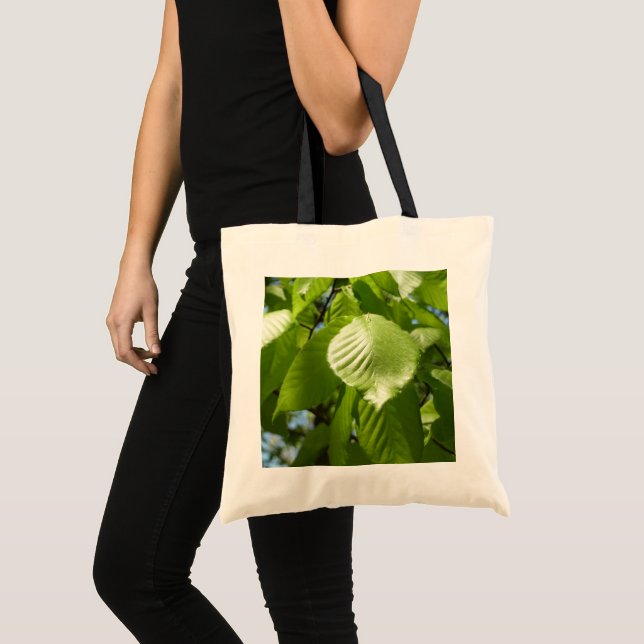 Spring Birch Leaves Green Tree Tote Bag (Front (Product))