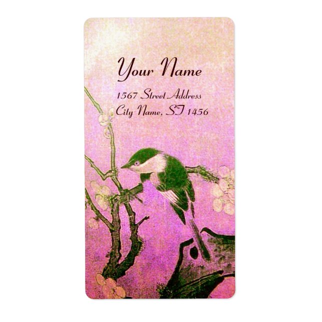 SPRING BIRD AND FLOWER TREE Pink Fuchsia (Front)