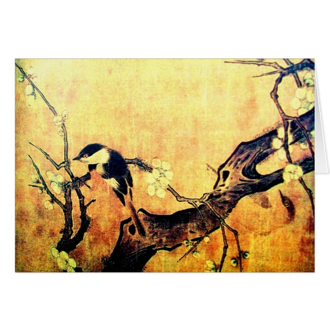 SPRING BIRD,FLOWER TREE,Easter Egg Parchment (Front Horizontal)