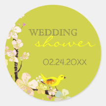 Spring Bird Green Bridal Shower