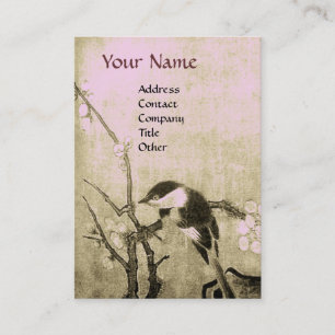 SPRING BIRD,pink brown Business Card