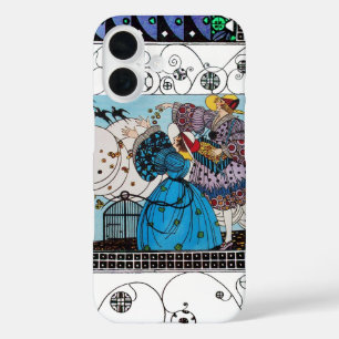 SPRING BIRDS AND SWIRLS / FASHION COSTUME DESIGNER iPhone 16 CASE