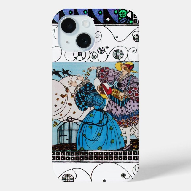 SPRING BIRDS AND SWIRLS / FASHION COSTUME DESIGNER Case-Mate iPhone CASE (Back)