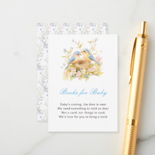 Spring Birds Baby Shower Books for baby Enclosure Card