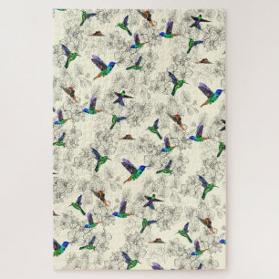 Spring Birds - Hummingbirds - Jigsaw Puzzle