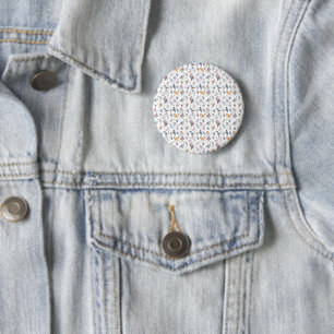 Spring Birds Pattern 6 Cm Round Badge