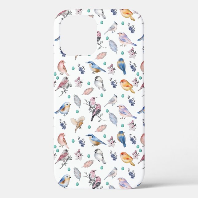 Spring Birds Pattern Case-Mate iPhone Case (Back)