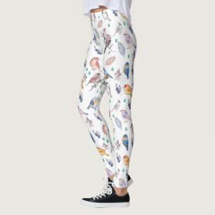 Spring Birds Pattern Leggings