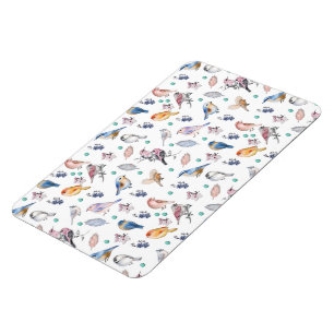 Spring Birds Pattern Magnet