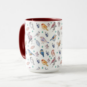 Spring Birds Pattern Mug