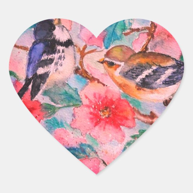 Spring Birds Sticker Little Sparrows (Front)