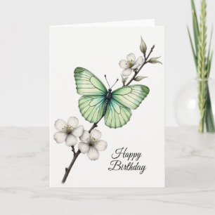 Spring Birthday Blossom Insect Card