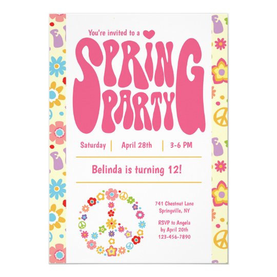 Spring Birthday Party Invitation