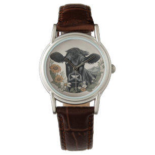 Spring Black Cow Watch