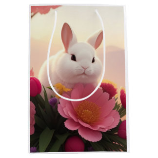 Spring Blessings Bunny Flower Spring Gift Bag