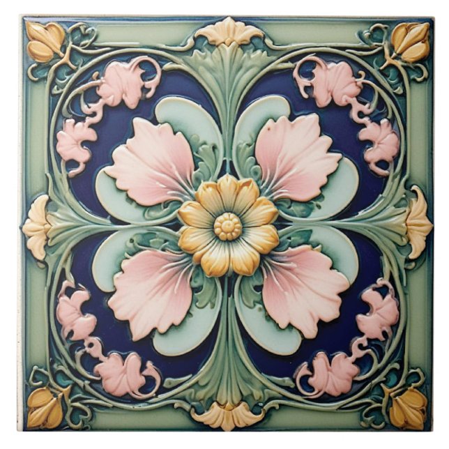Spring Bloom Ceramic Tile (Front)