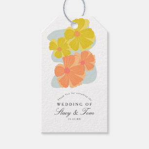 Spring Bloom Cosmos Hand Drawn Wedding Gift Tags