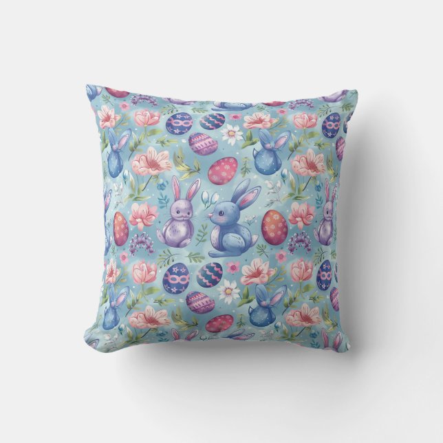 Spring Bloom Easter 5 Throw Pillow (Front)