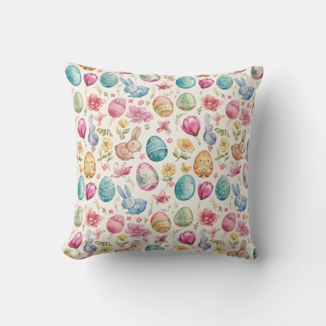 Spring Bloom Easter 6 Throw Pillow (Front)