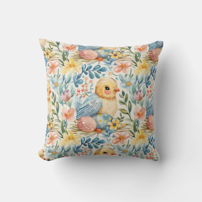 Spring Bloom Easter 7 Throw Pillow (Front)