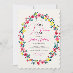 Spring Bloom Flower Garden Bash Baby Shower Invitation
