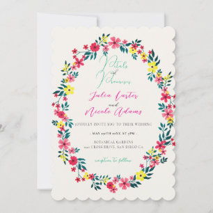 Spring Bloom Flower Garden Wedding Invitation