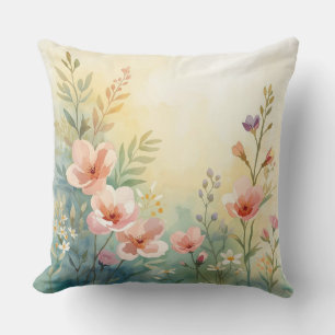 Spring Bloom watercolor Cushion