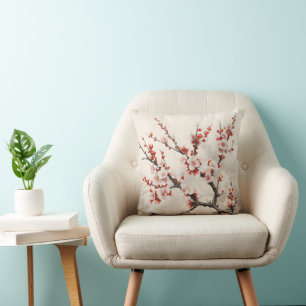 Spring Blooming Flower Branch Cushion