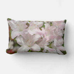 Spring Blooming Pink Azalea Flowers Lumbar Cushion
