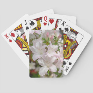 Spring Blooming Pink Azalea Flowers Playing Cards