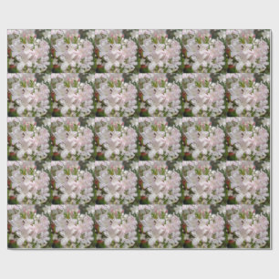 Spring Blooming Pink Azalea Flowers Wrapping Paper