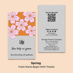 Spring Blooms You Help Us Grow Appreciation Card