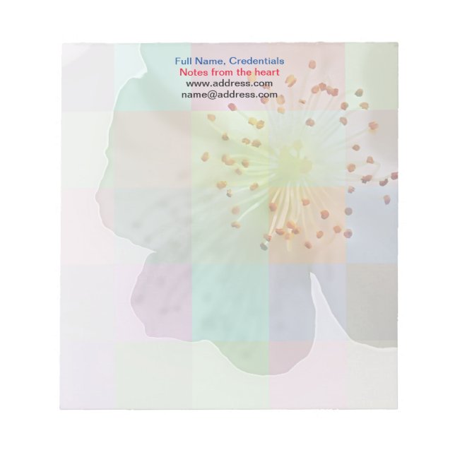 Spring Blossom Fine Art Colourful Geometric Notepad (Front)